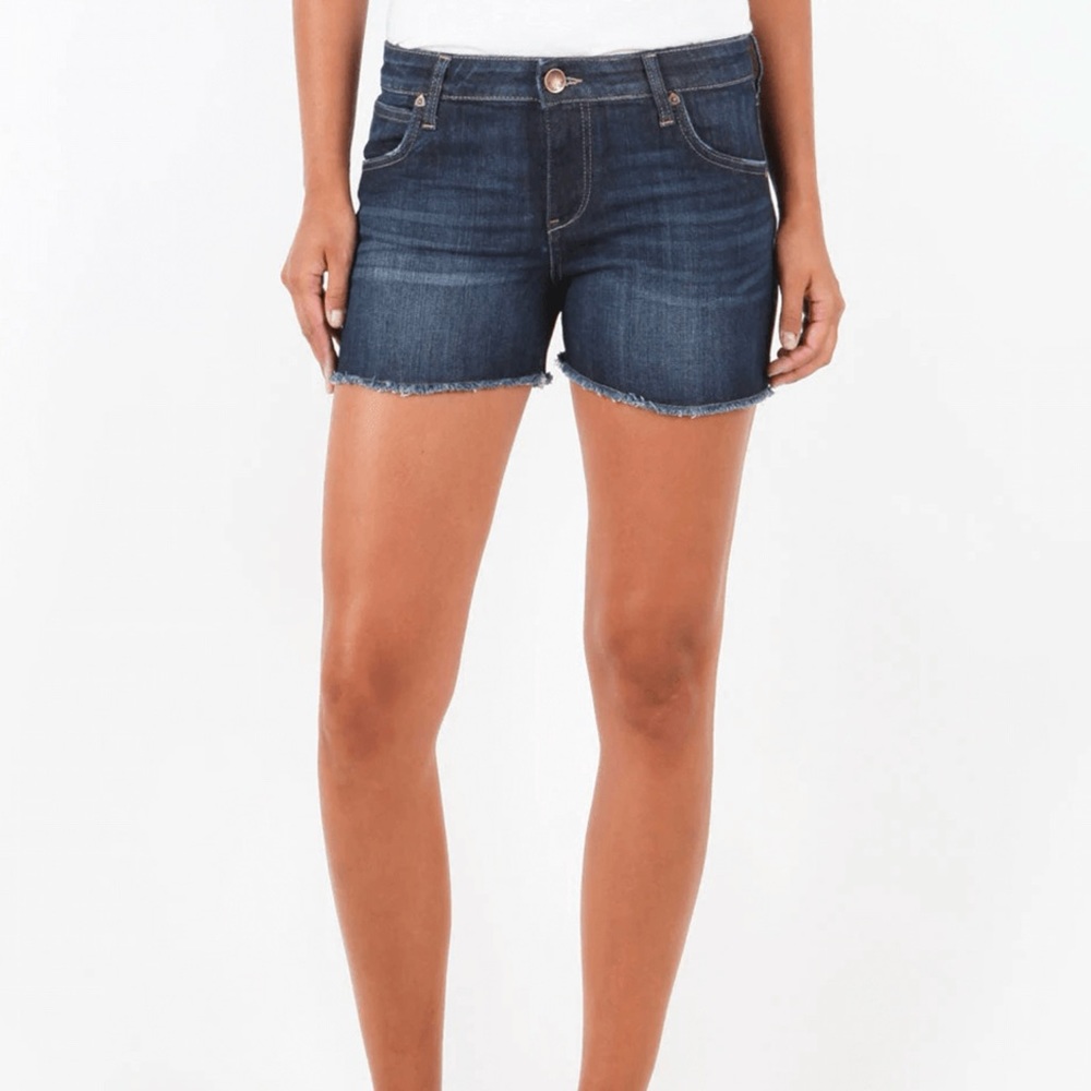 KUT From The Kloth GIDGET Fray Short Womens 2 NWT Dark wash